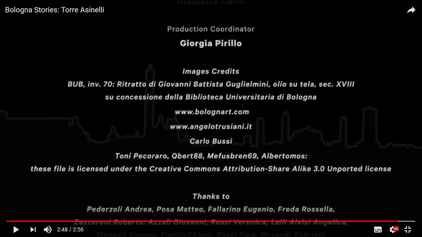 Bologna Stories Asinelli Credits