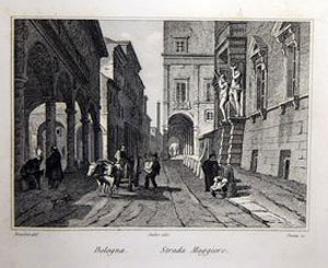 Strada Maggiore Bologna 1836/1837 Audot