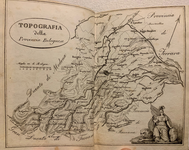 Almanacco Bolognese 1834 Topografia