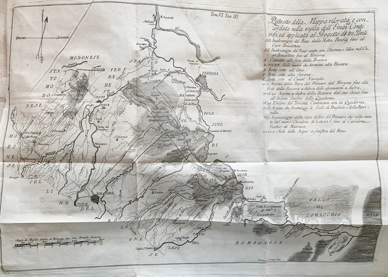 Ristretto mappa visita Conti 1761 