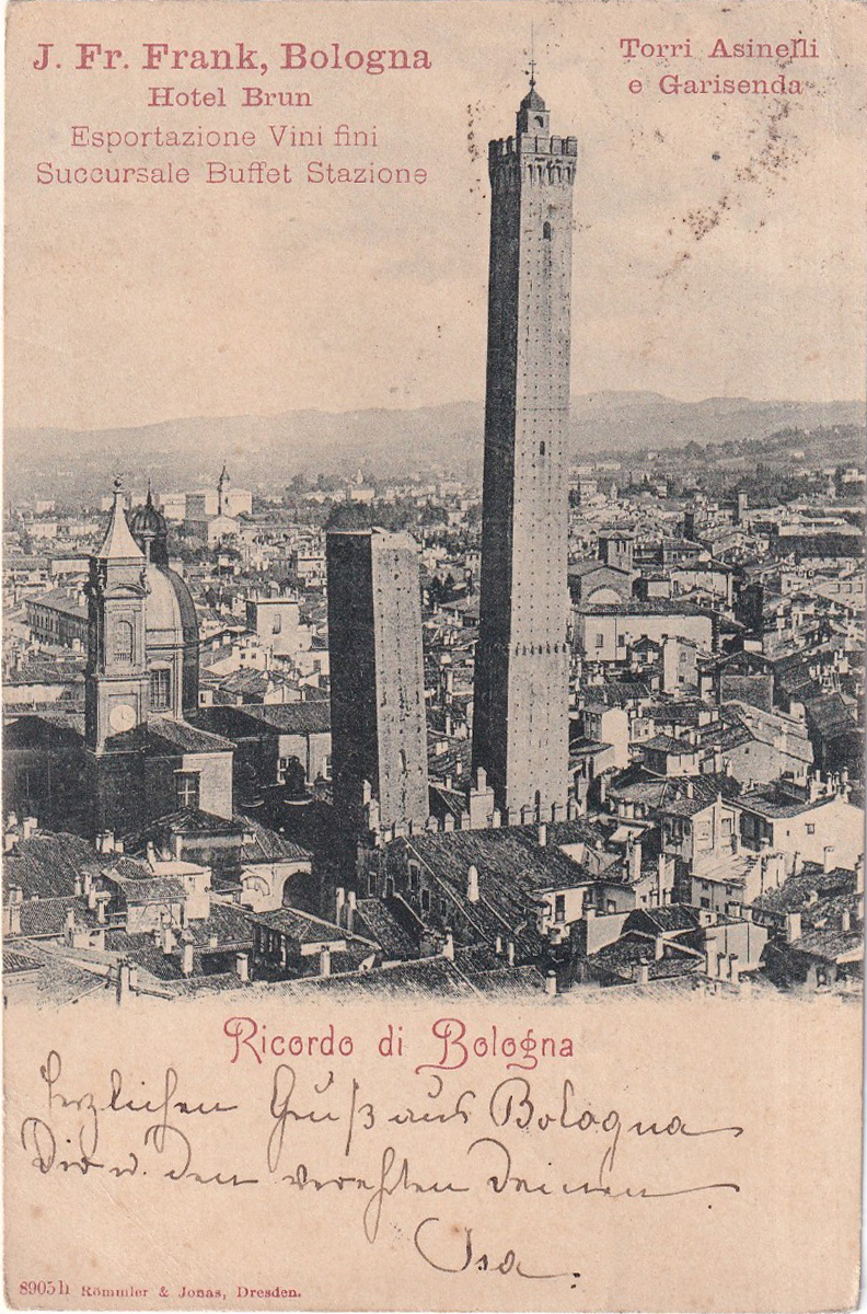 Torri Asinelli e Garisenda, 1899