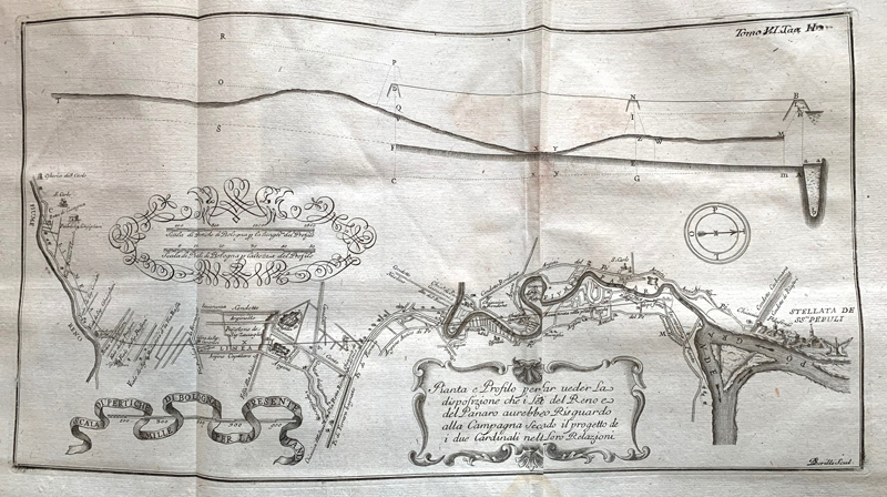 Bernardo Scrilli, Pianta e profilo Reno e Panaro, 1769