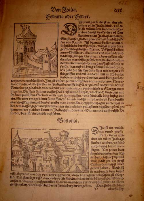 Sebastian Münster Bononia 1555